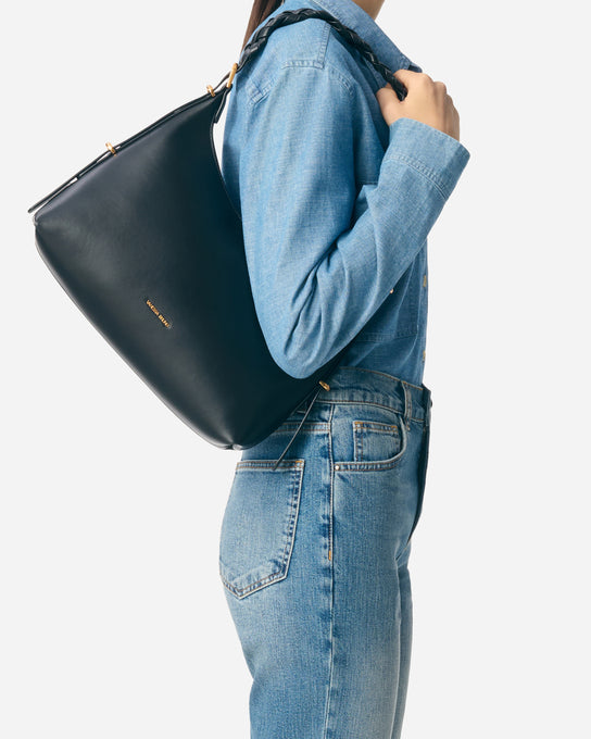 sac porté épaule en cuir lisse, petit modèle, marque Vanessa Bruno, modèle Jess PM