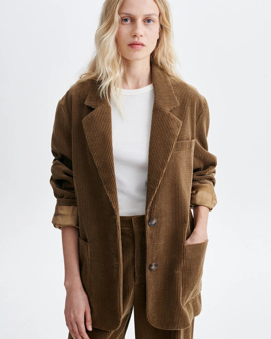 veste en velours côtelé, marque Vanessa Bruno, modèle Heo, coloris taupe