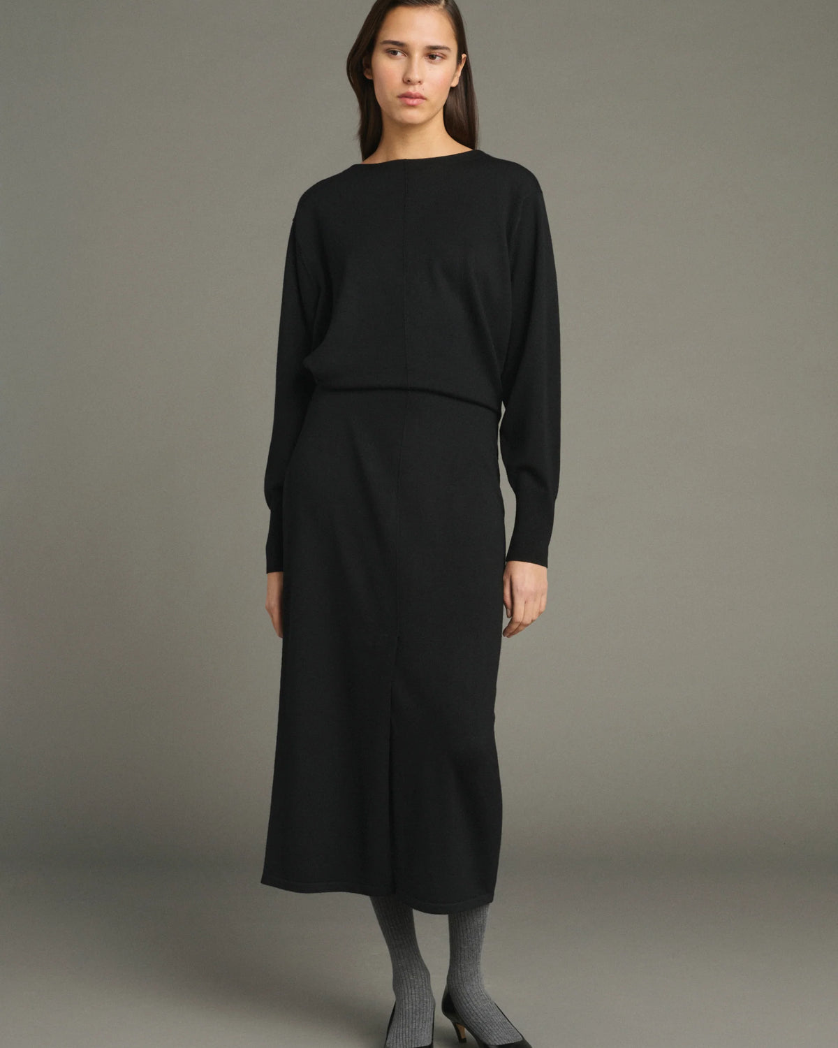 Robe Kathleen Soeur, coloris noir, laine – vue 2