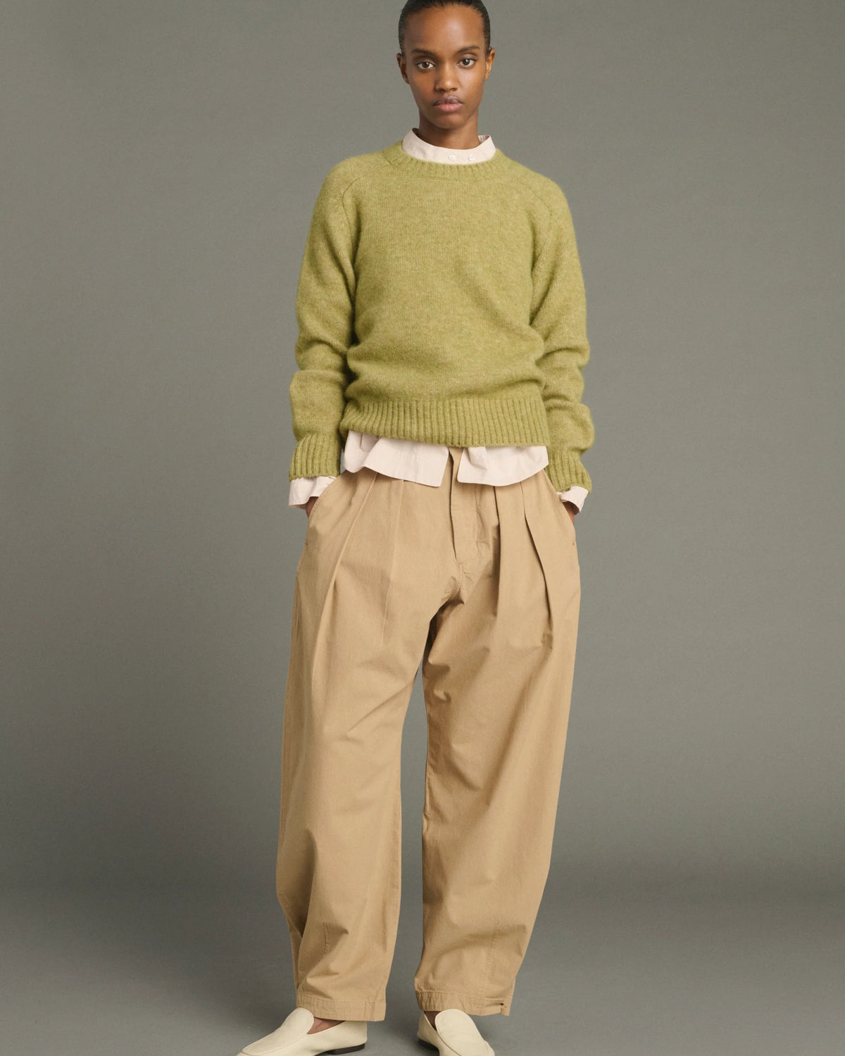 Pantalon Lambert Soeur, coloris beige, coton – vue 2