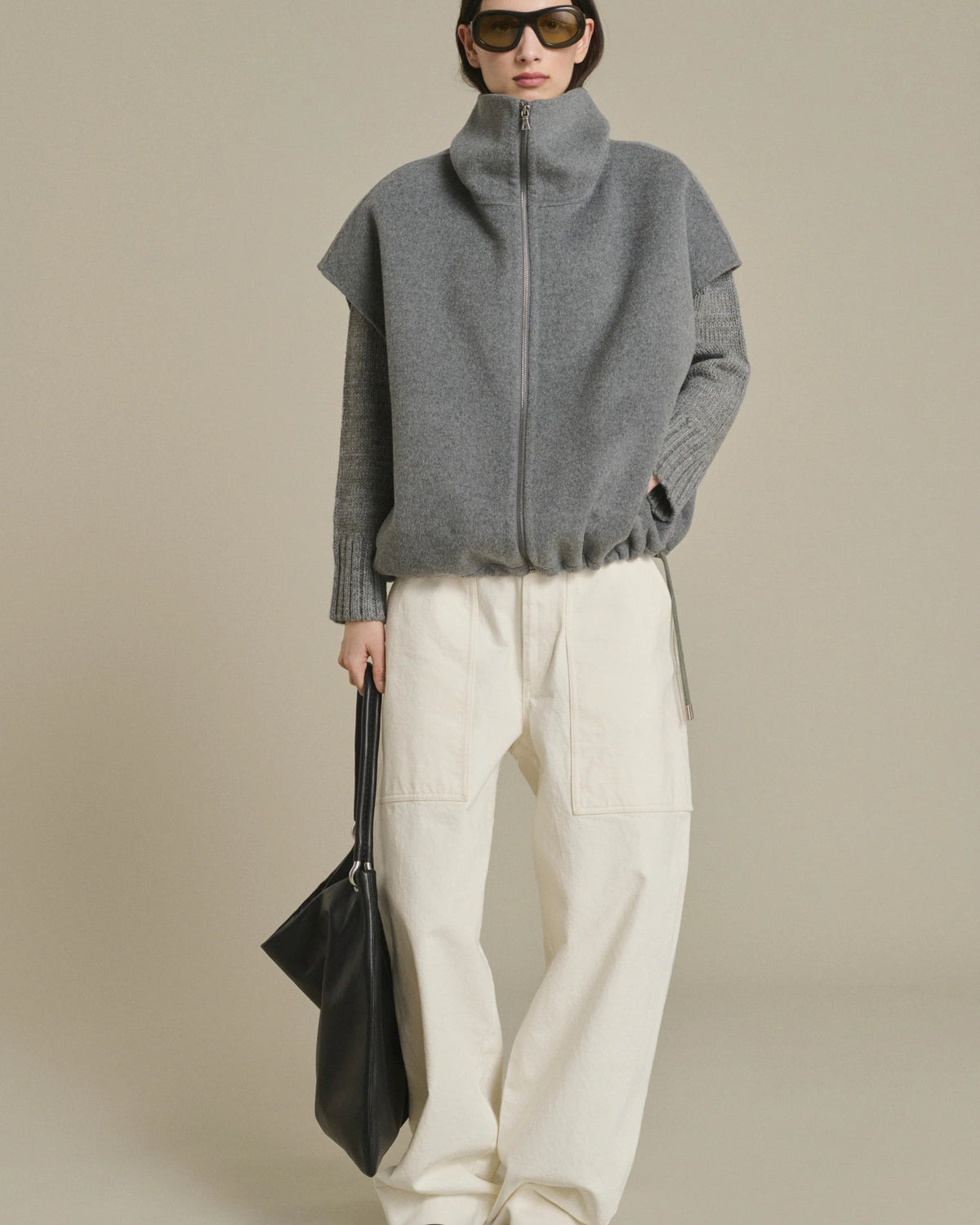 Blouson Juno Soeur, coloris gris, laine – vue 2