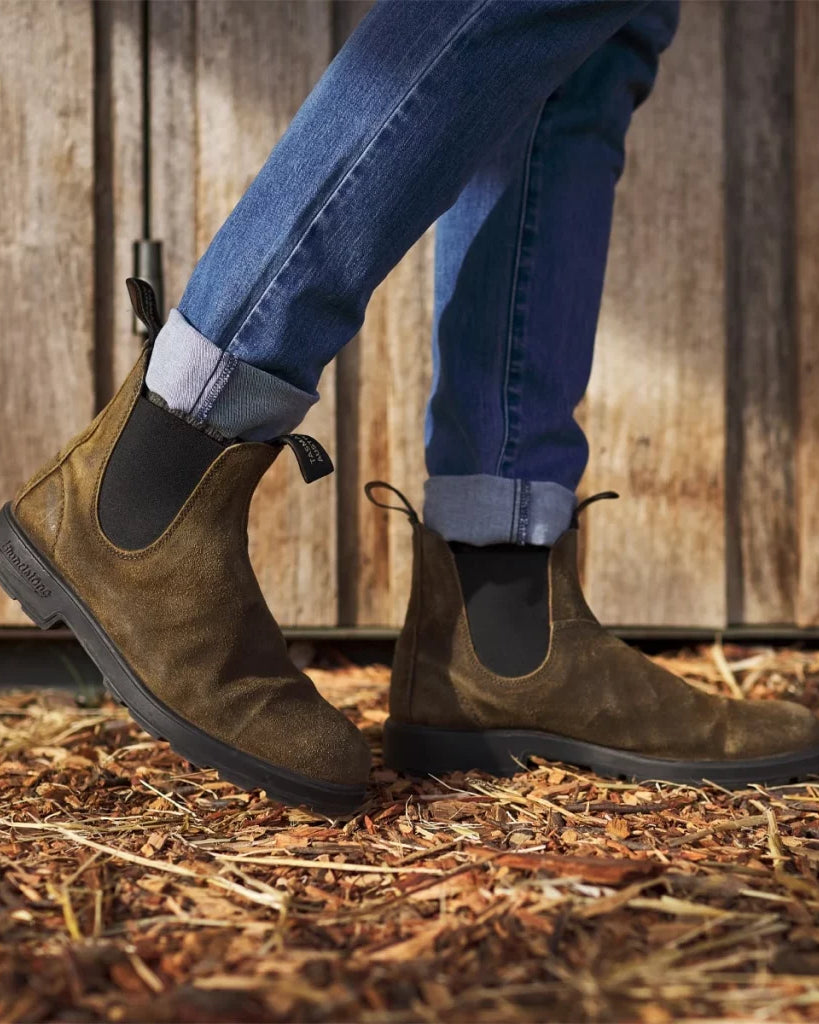 Boots Original suede 1615 Blundstone, coloris olive – vue 2
