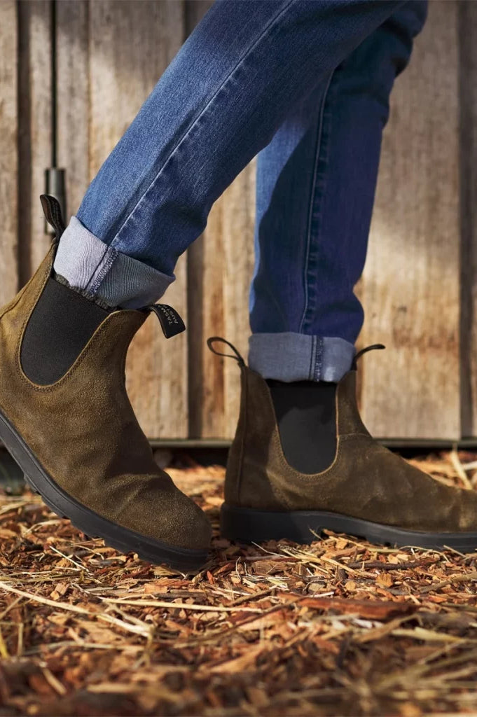 Boots Original suede 1615 Blundstone, coloris olive – vue 2
