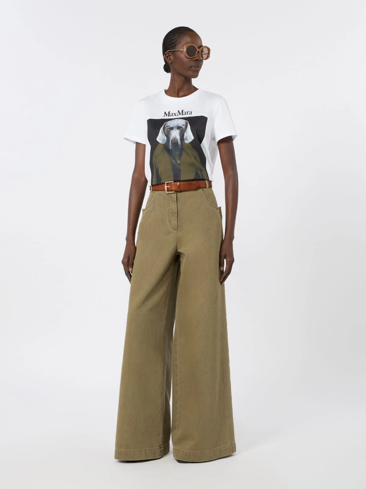Tee-shirt Calca Max Mara, coloris white, coton – vue 2