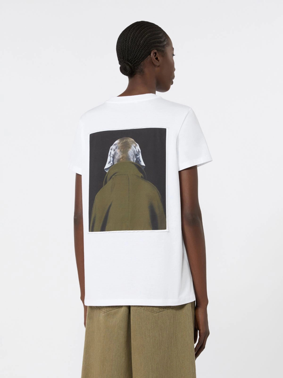 Tee-shirt Calca Max Mara, coloris white, coton – vue 3