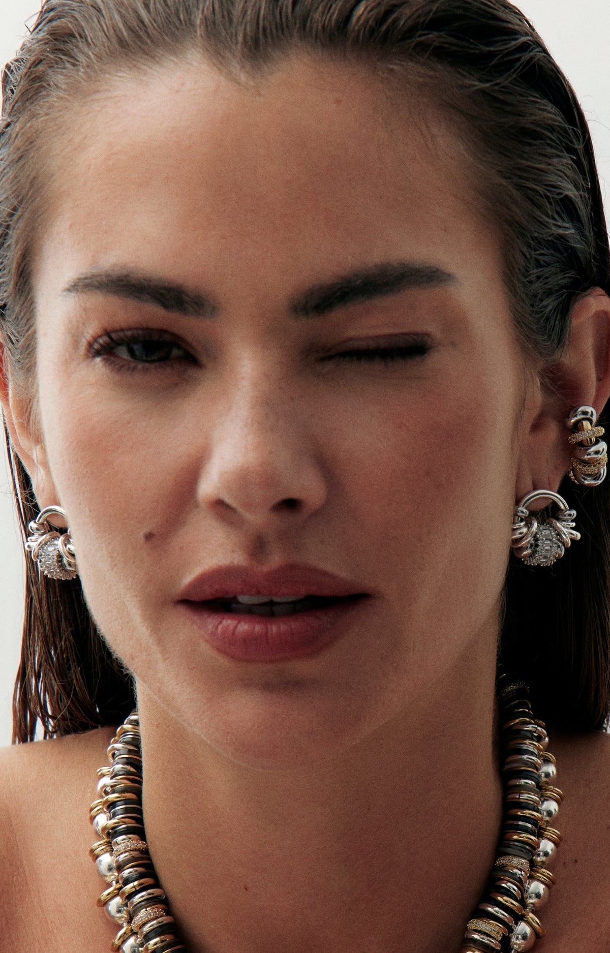 Boucles d'oreilles Chrome Sigal – vue 2