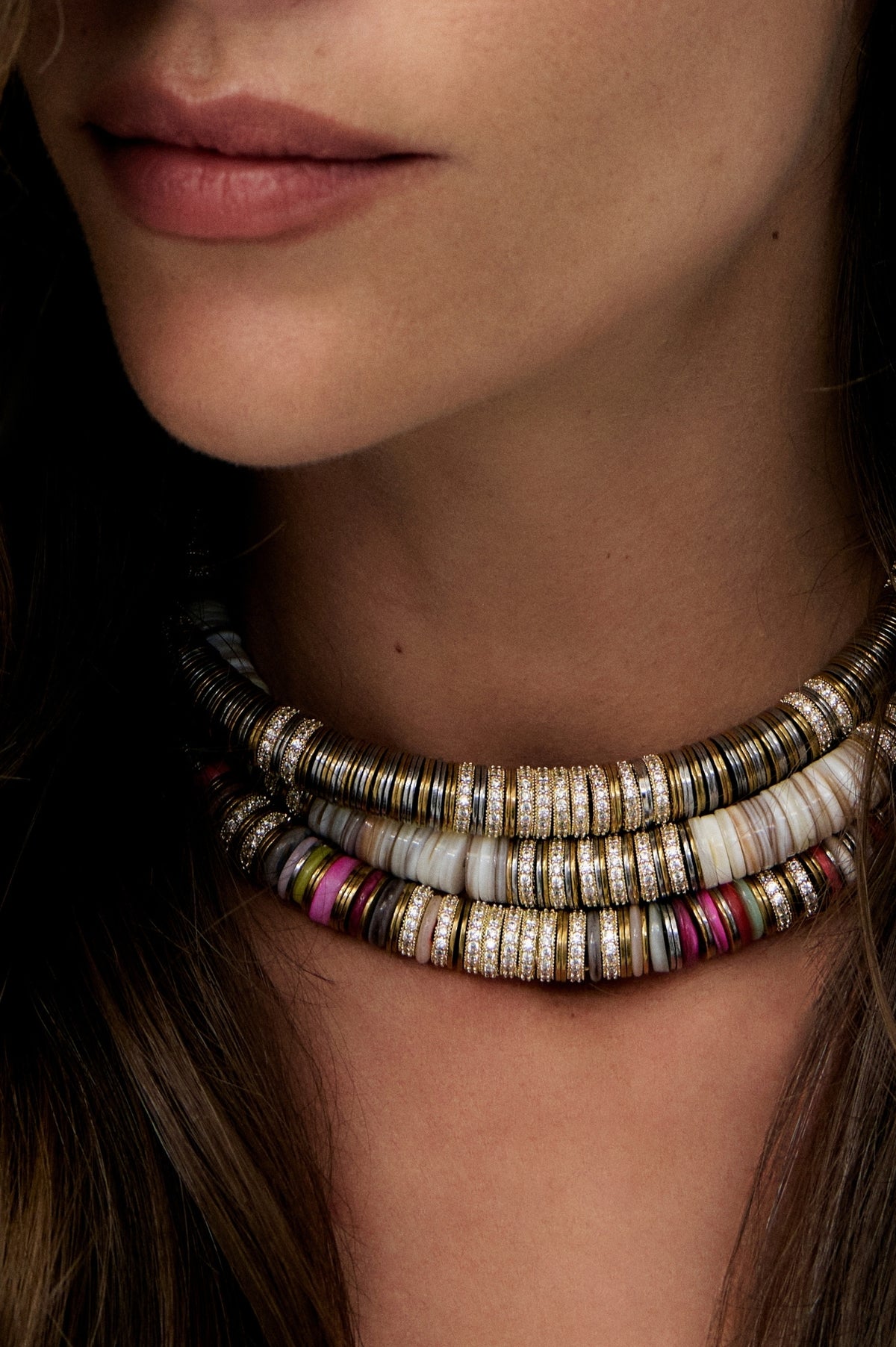 Collier Sculpt rondelles Sigal – vue 2