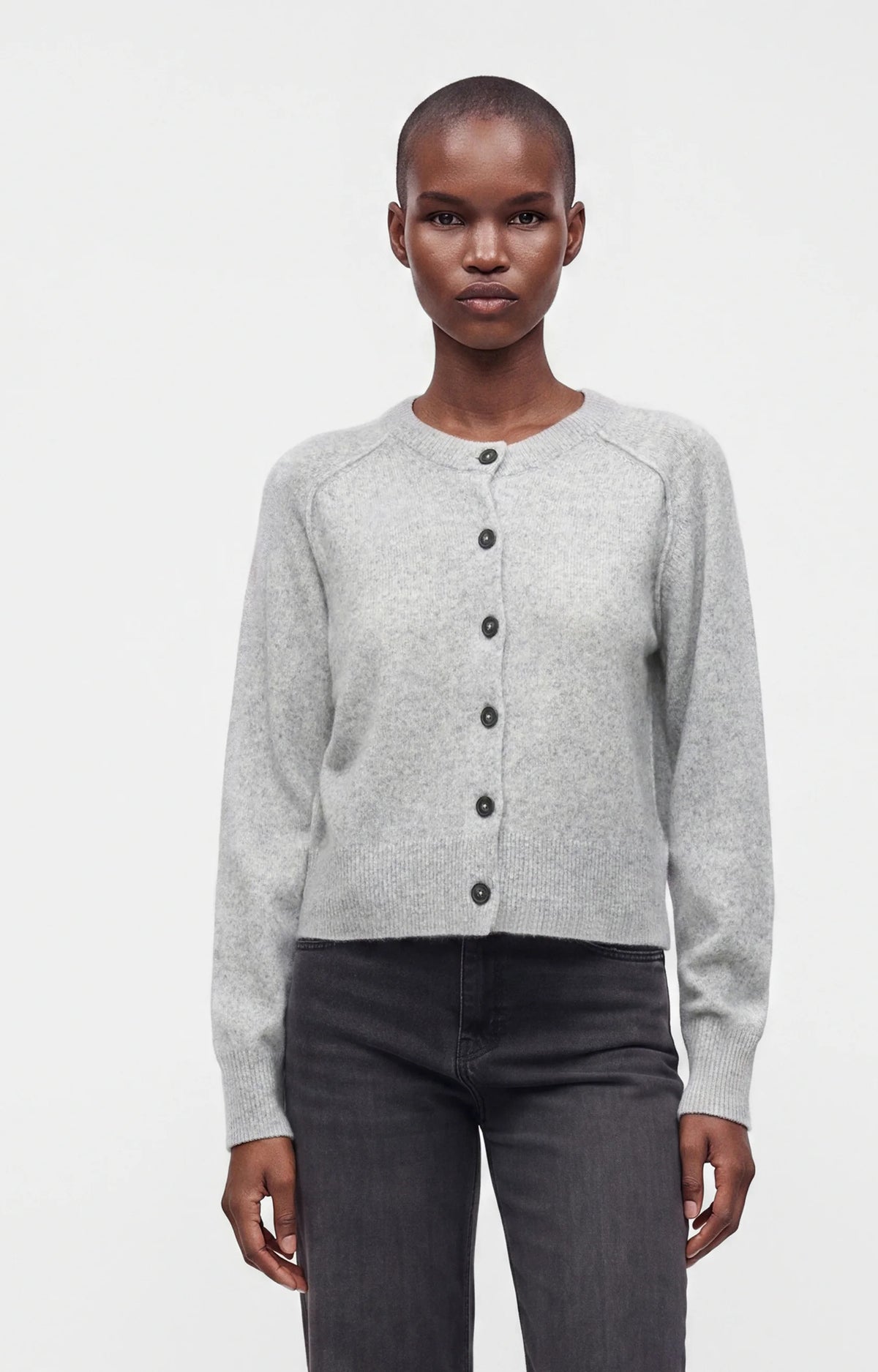 Cardigan Heather Vanessa Bruno, coloris gris chiné, laine – vue 2
