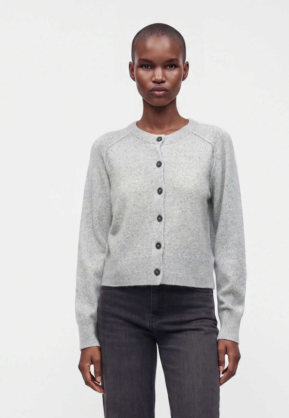 Cardigan Heather Vanessa Bruno, coloris gris chiné, laine – vue 2