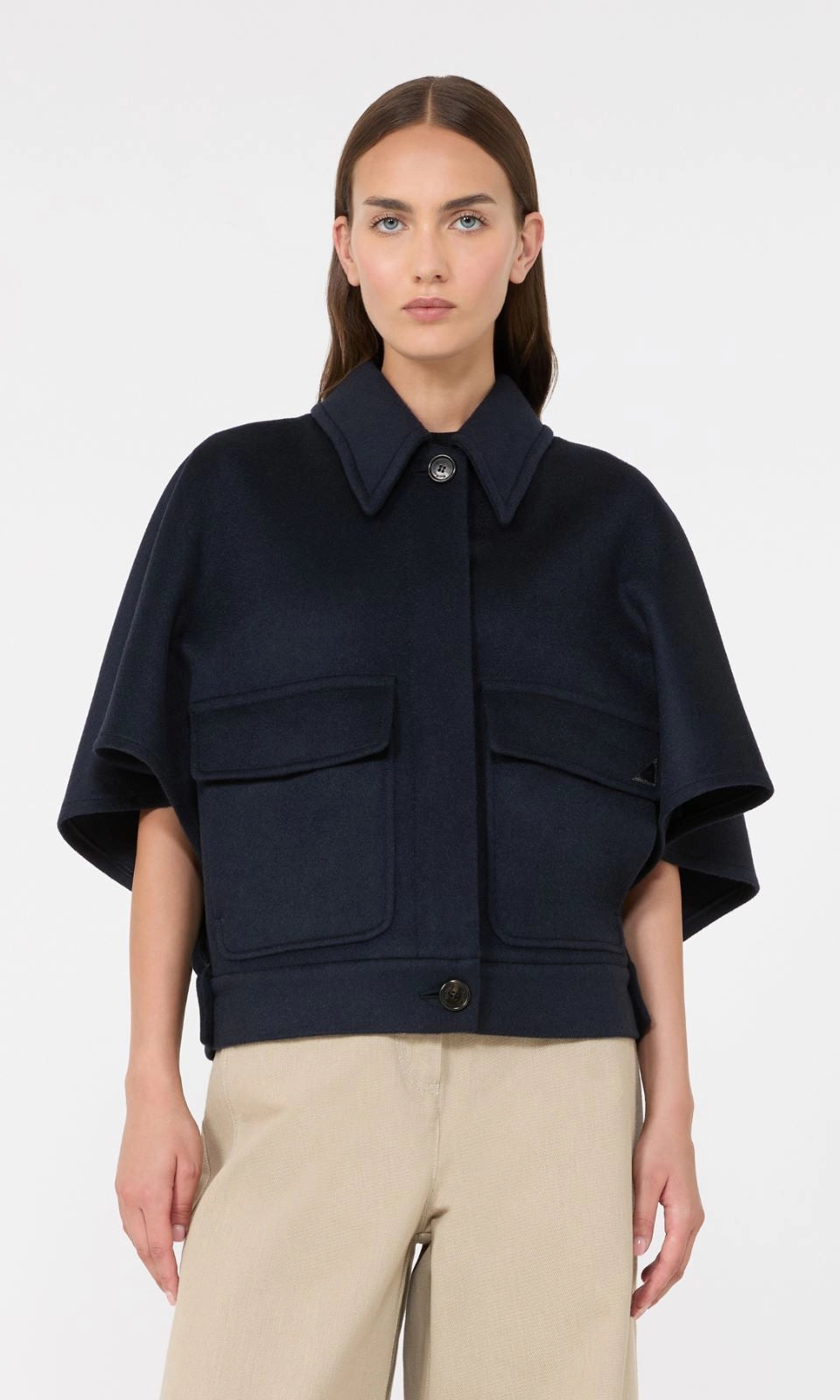 Cape Dream cachemire Max Mara, coloris marine – vue 3