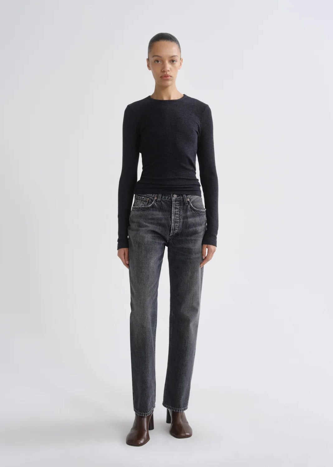 Jean Lana Agolde, coloris noir, coton