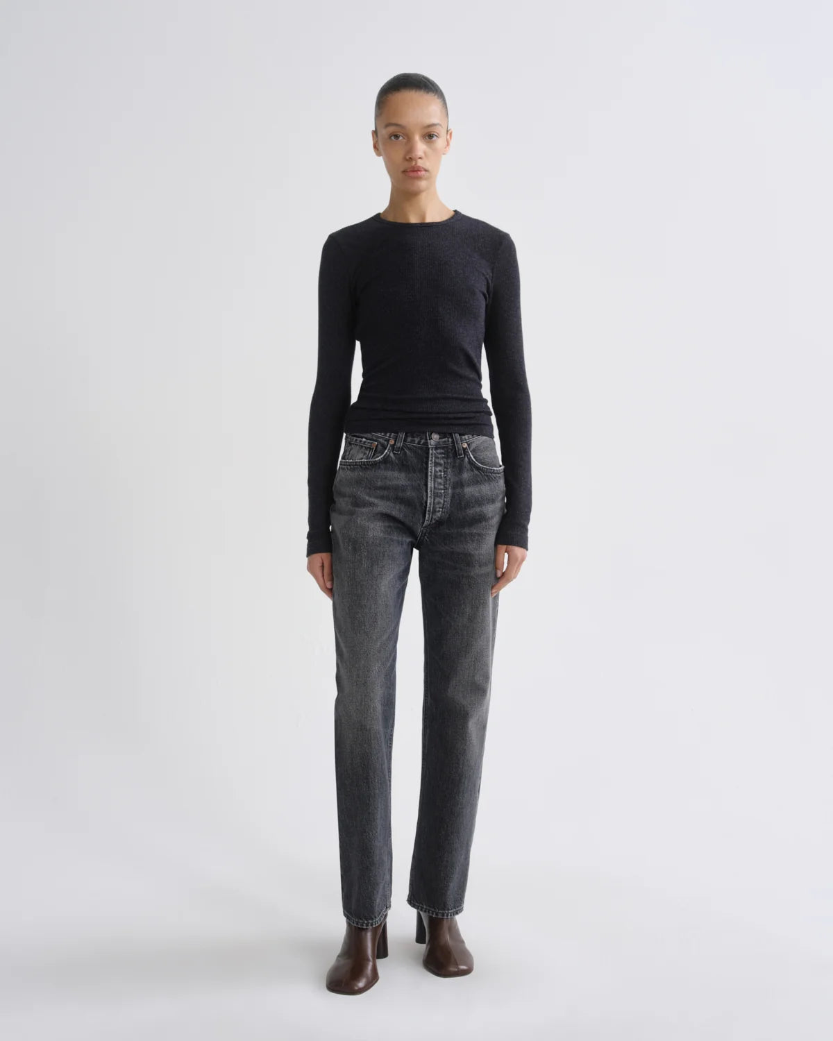 Jean Lana Agolde, coloris noir, coton