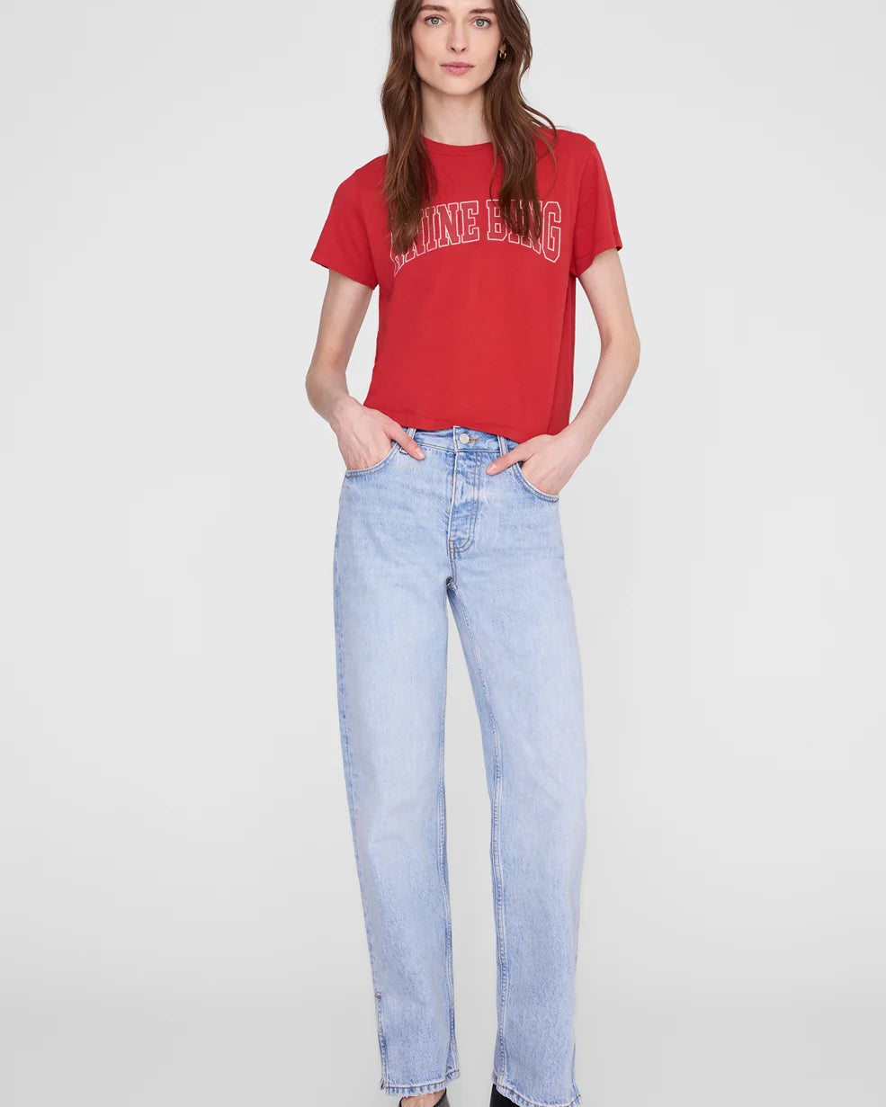 Tee-shirt Shelley Anine Bing, coloris rouge, coton – vue 2