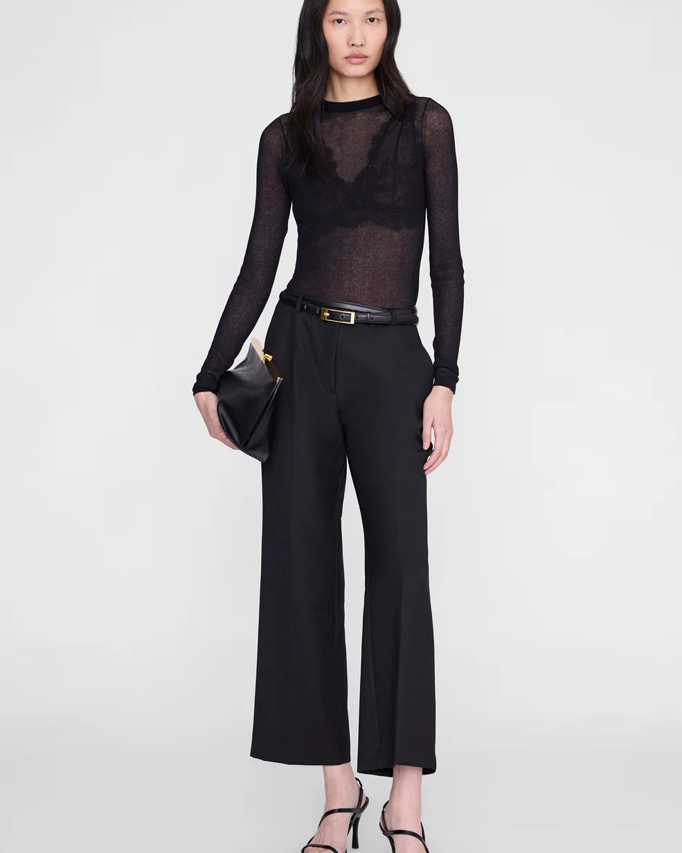 Pantalon Thomas Anine Bing, coloris black, polyester – vue 2