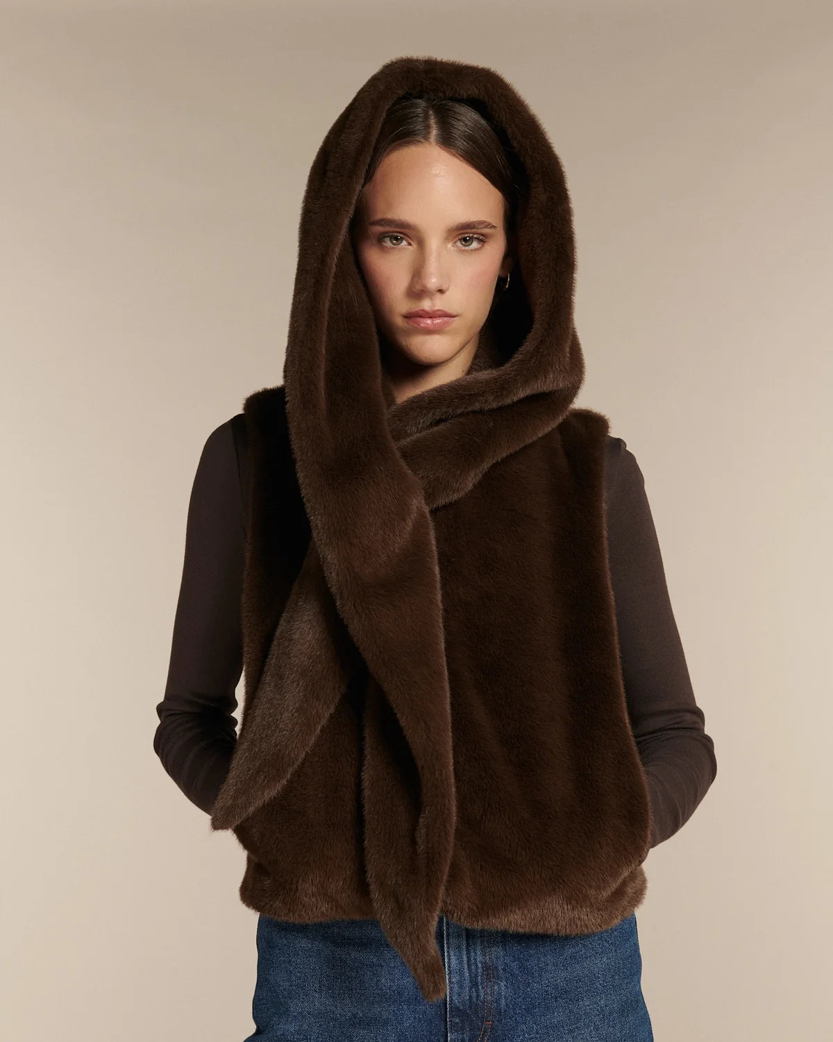 Capuche Adèle Labdip, coloris creme, polyester – vue 2