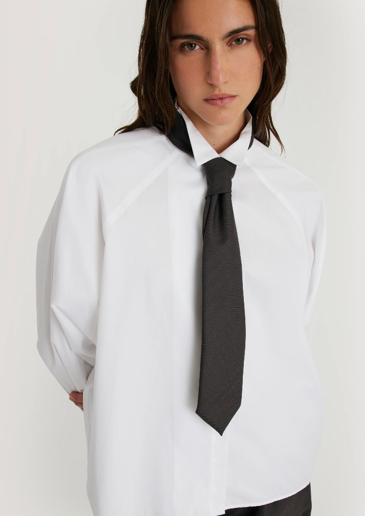 Cravate Gigi Margaux Lonnberg, coloris brown stripes, laine
