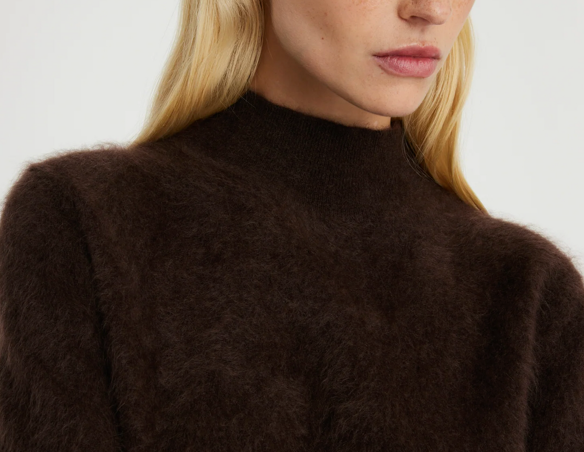 Pull Kali Margaux Lonnberg, coloris brown, fluffy – vue 2
