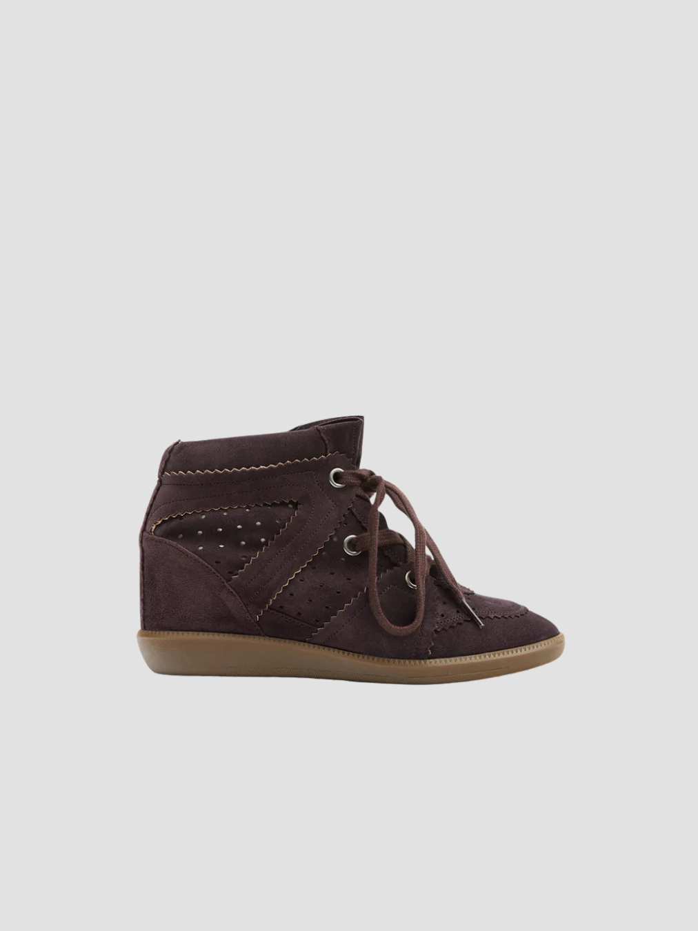 Baskets Bobby Isabel Marant, coloris chocolat, cuir