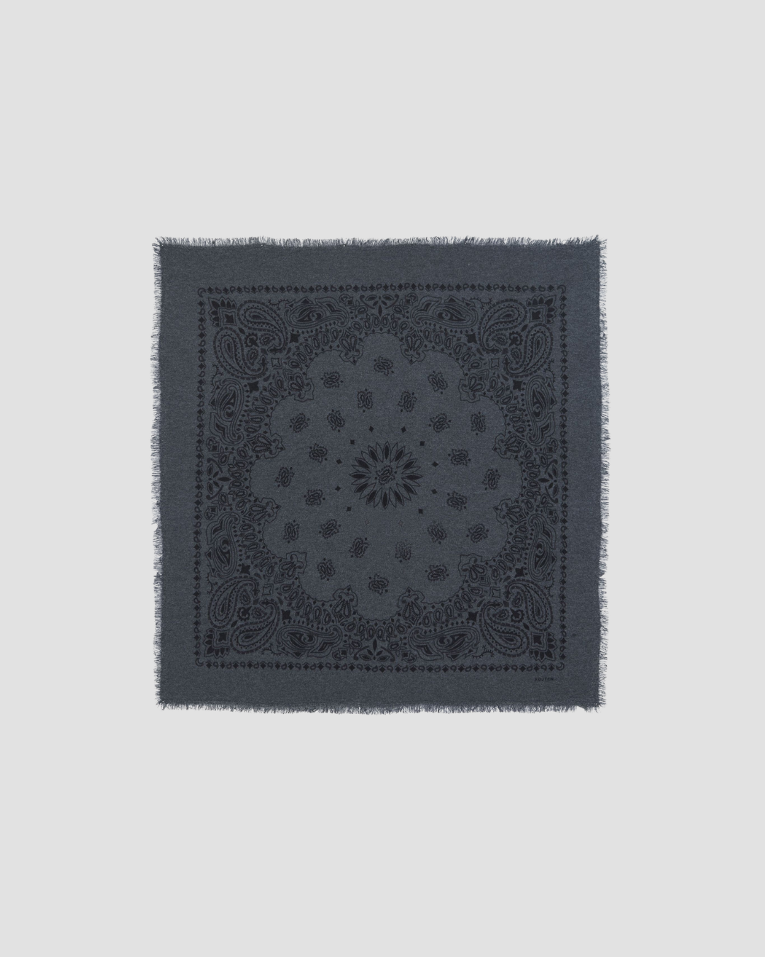 Bandana Hachiko bicolore Kujten, coloris noir, cachemire – vue 4