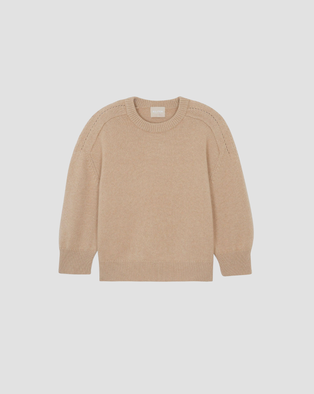 Pull Diane Kujten, coloris marron, cachemire – vue 3
