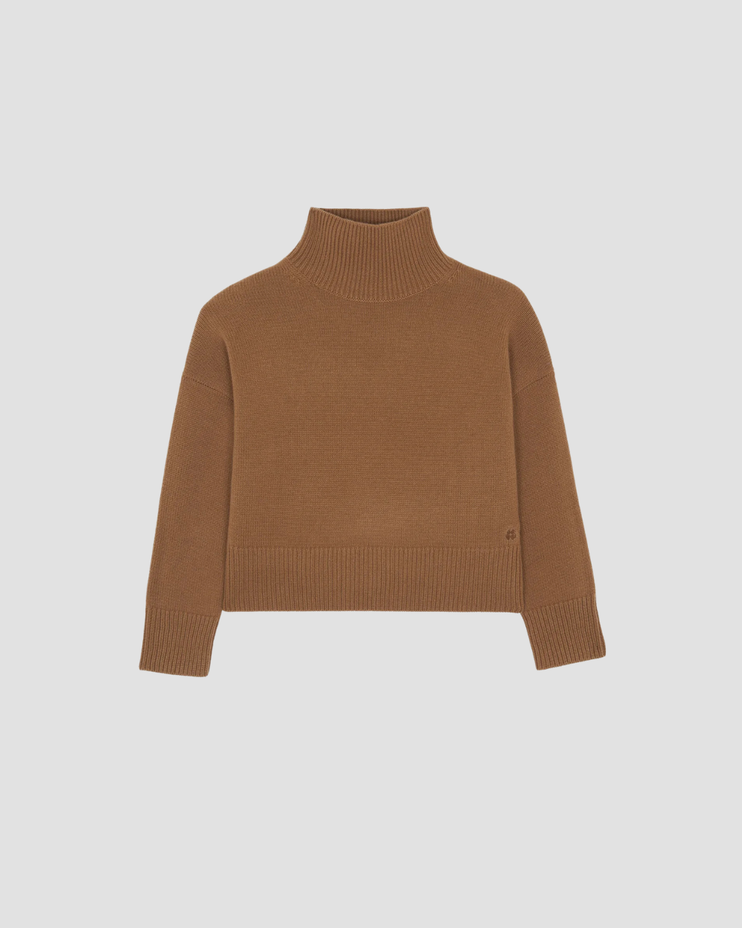 Pull Ulla crop Kujten, coloris macchiato, cachemire – vue 3