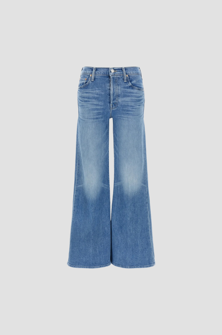 Jean flare Mother au look vintage, taille haute flatteuse et coupe évasée élégante
Jean Mother flare inspiré des années 70 avec silhouette élancée et denim premium