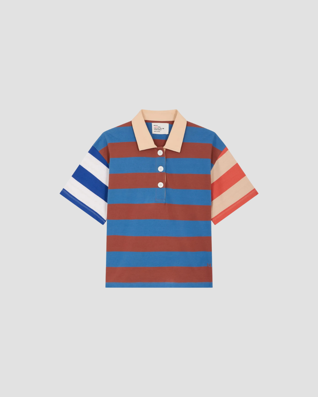 Polo rayé manches courtes, coloris multicolor marque Léon&Harper modèle salty