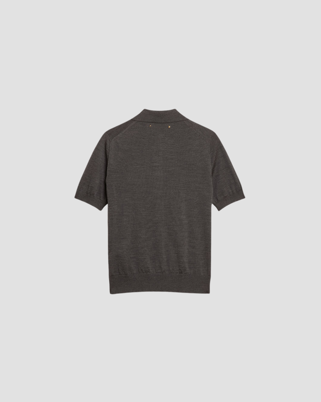 Pull polo Golden Goose, coloris gris, laine – vue 2