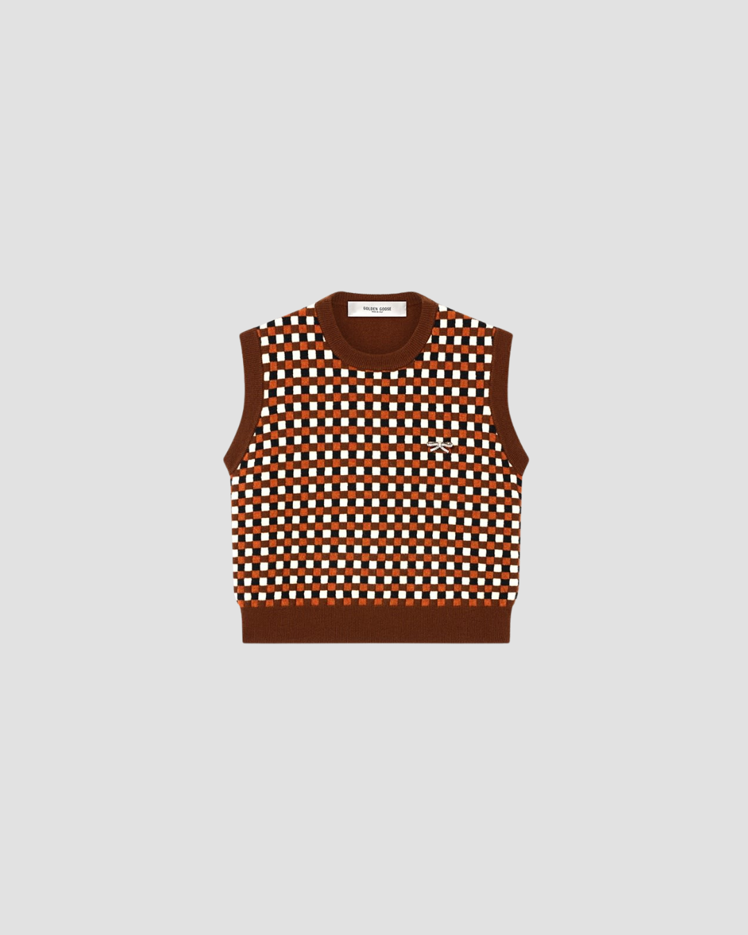 Pull sans manches Golden Goose, coloris marron, laine