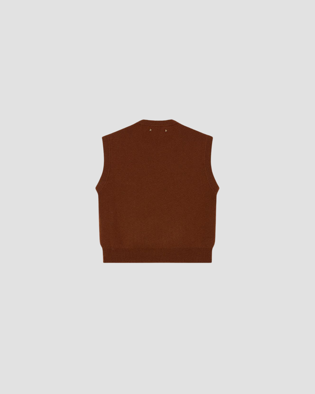 Pull sans manches Golden Goose, coloris marron, laine – vue 2