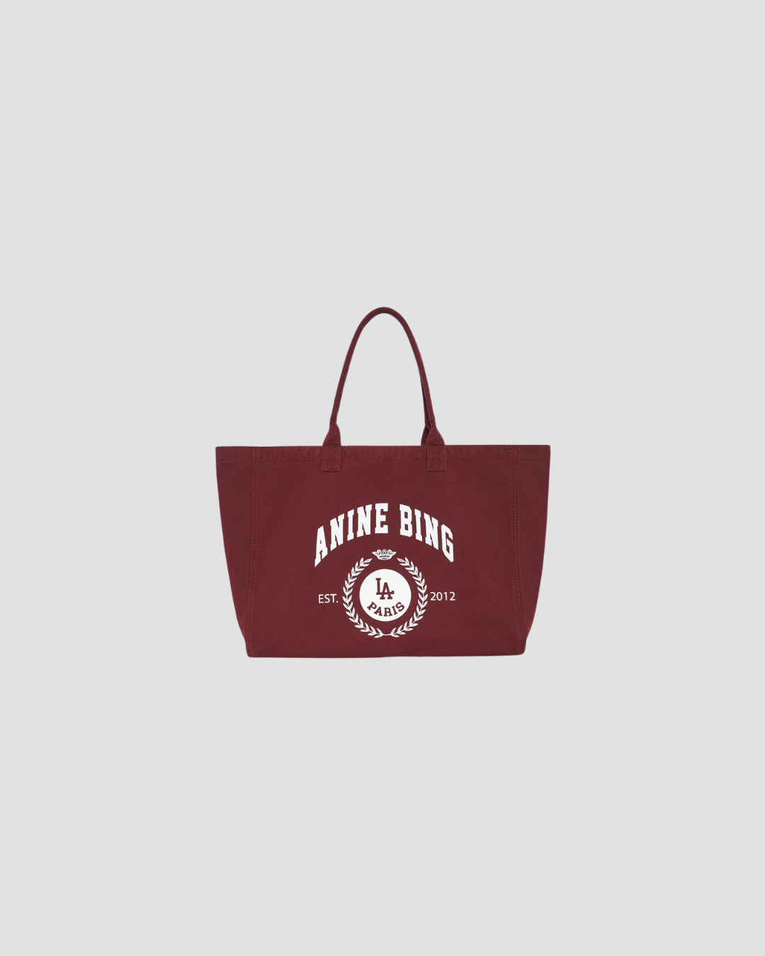 Tote Bag en coton Anine Bing, coloris figue