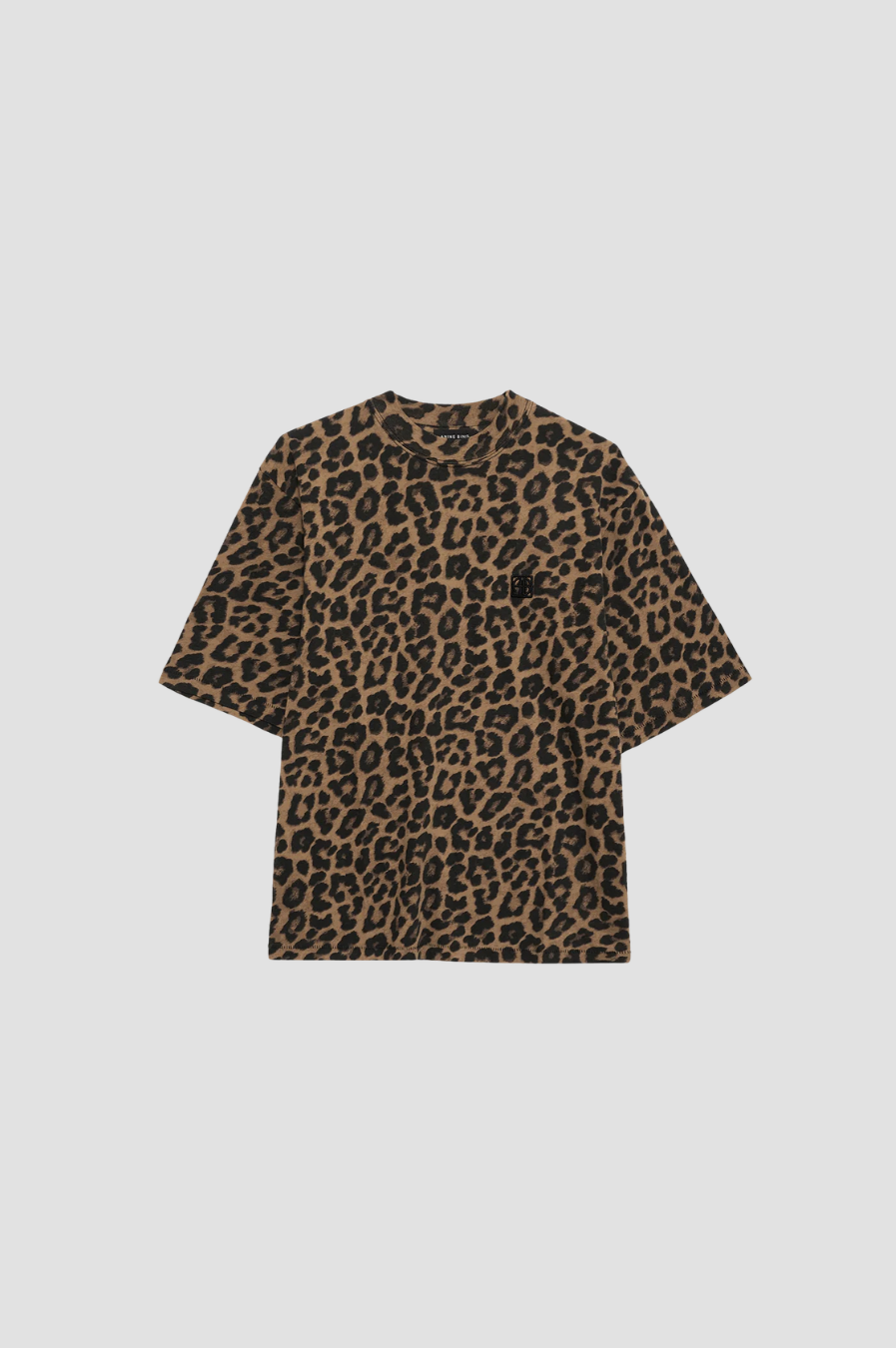 Tee-shirt Avi Anine Bing, coloris black and brown leopard, coton