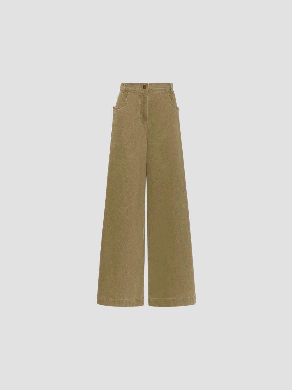 Pantalon Lamaro Max Mara, coloris kaki, coton