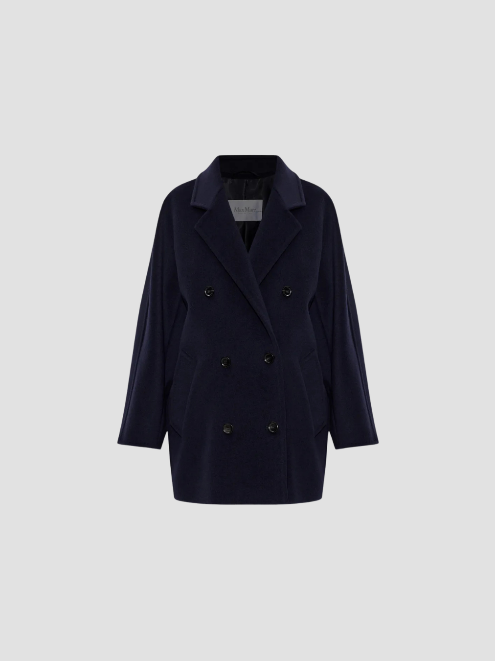 Manteau Rebus Max Mara, coloris marine, laine