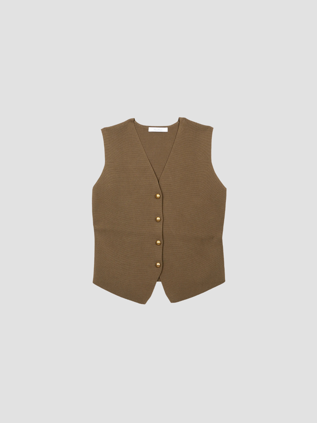 Gilet Gola Max Mara, coloris kaki, viscose