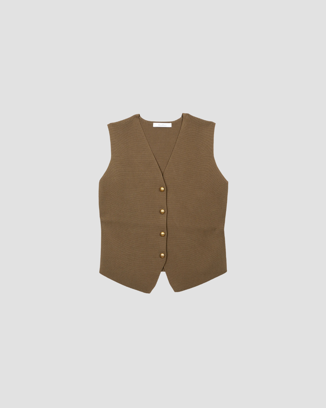 Gilet Gola Max Mara, coloris kaki, viscose