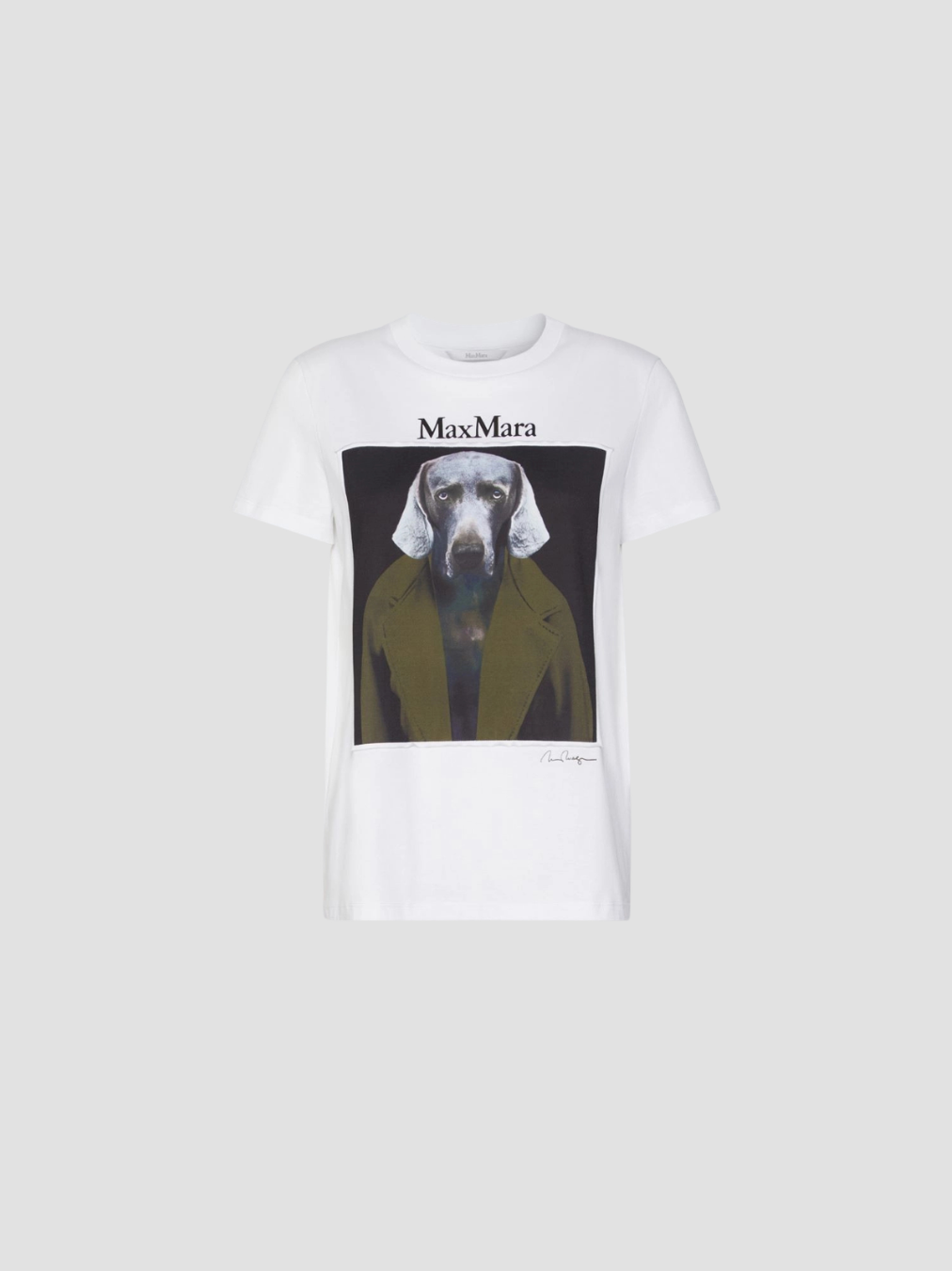 Tee-shirt Calca Max Mara, coloris white, coton