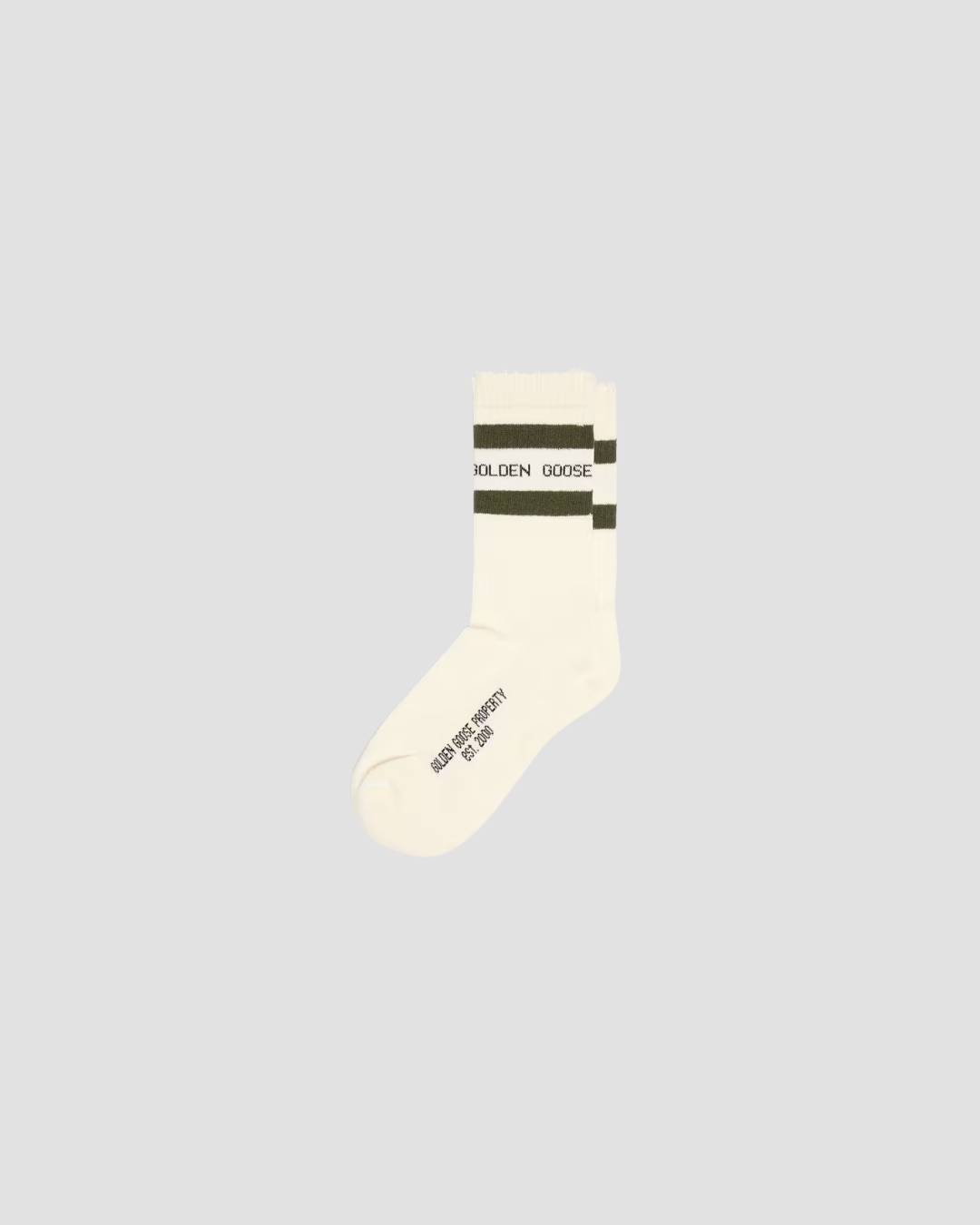 Chaussettes rayées Golden Goose, coloris bordeaux, coton