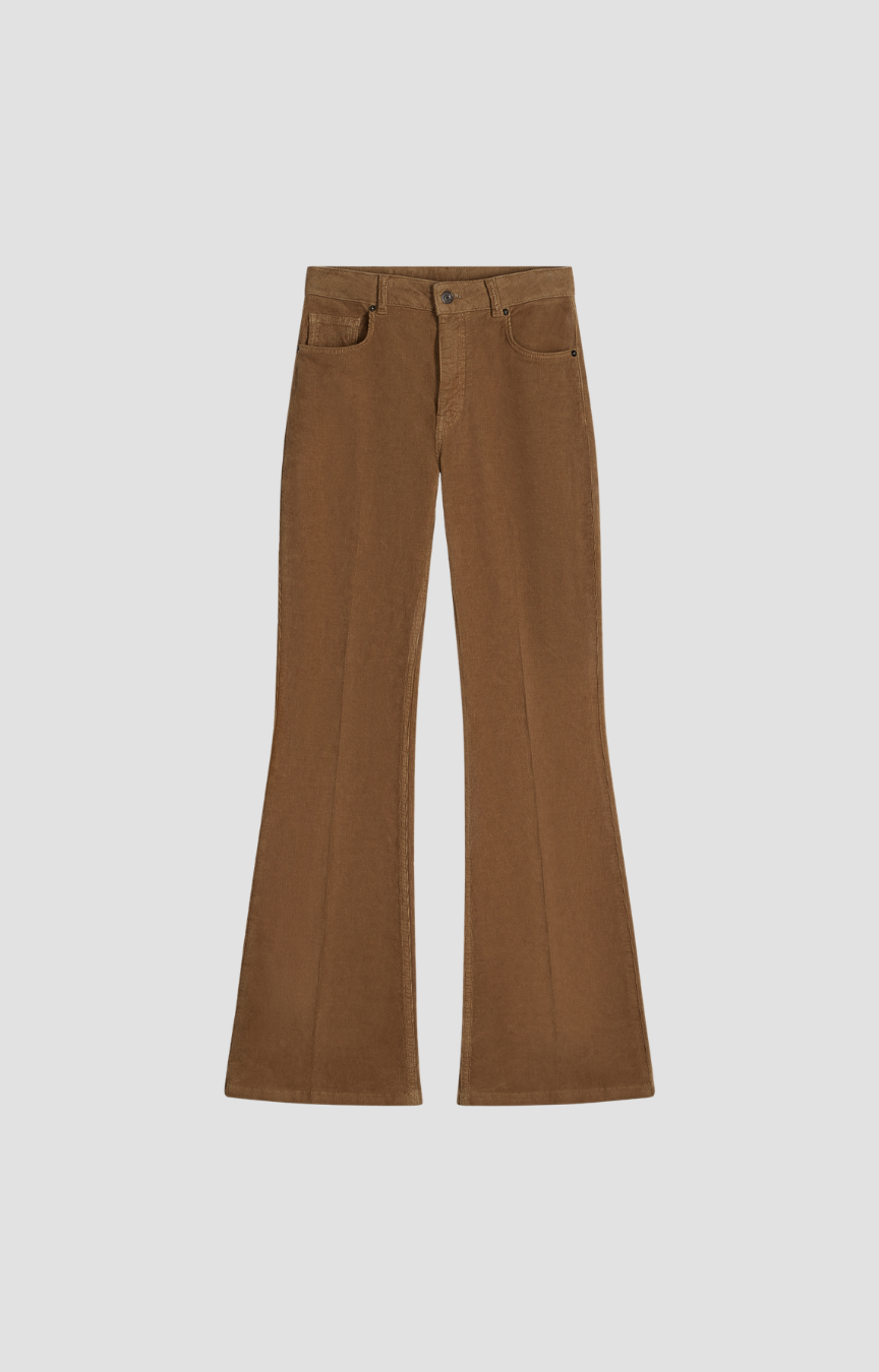 Pantalon Ethan Vanessa Bruno, coloris marron, velours