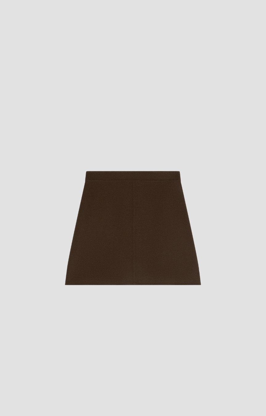 Jupe Juna Vanessa Bruno, coloris chocolat, laine