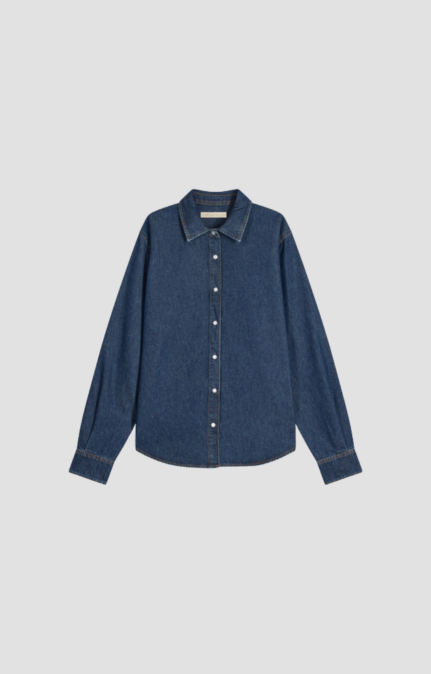 Chemise Gigi denim Vanessa Bruno, coloris indigo, coton