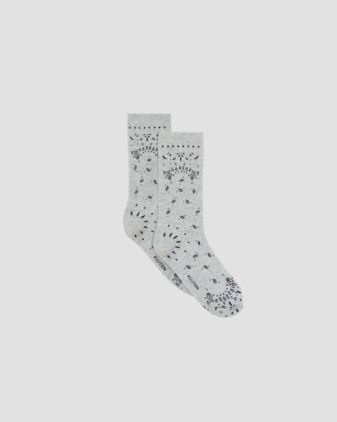 Chaussettes bandana Kujten, coloris orange, cachemire