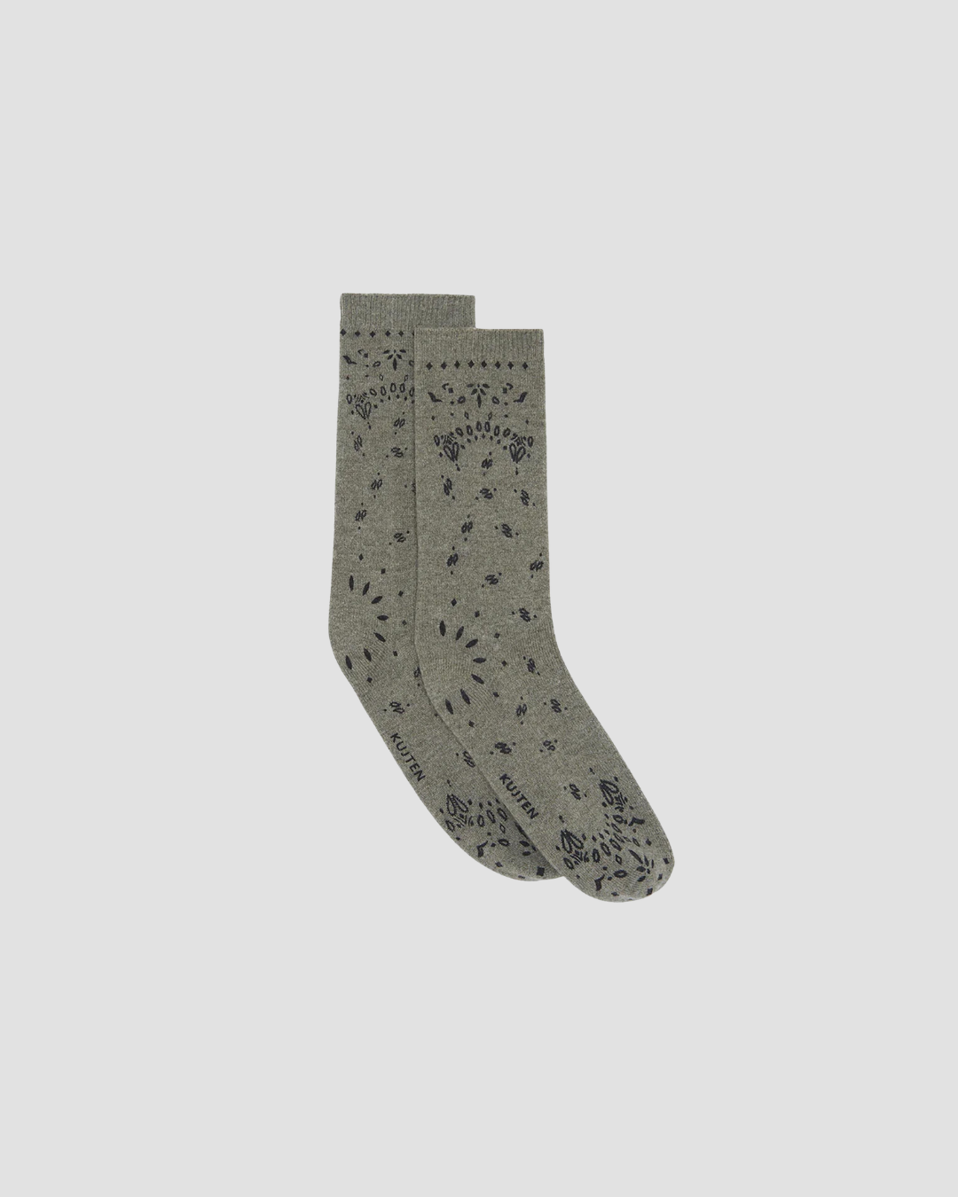 Chaussettes bandana Kujten, coloris orange, cachemire – vue 4