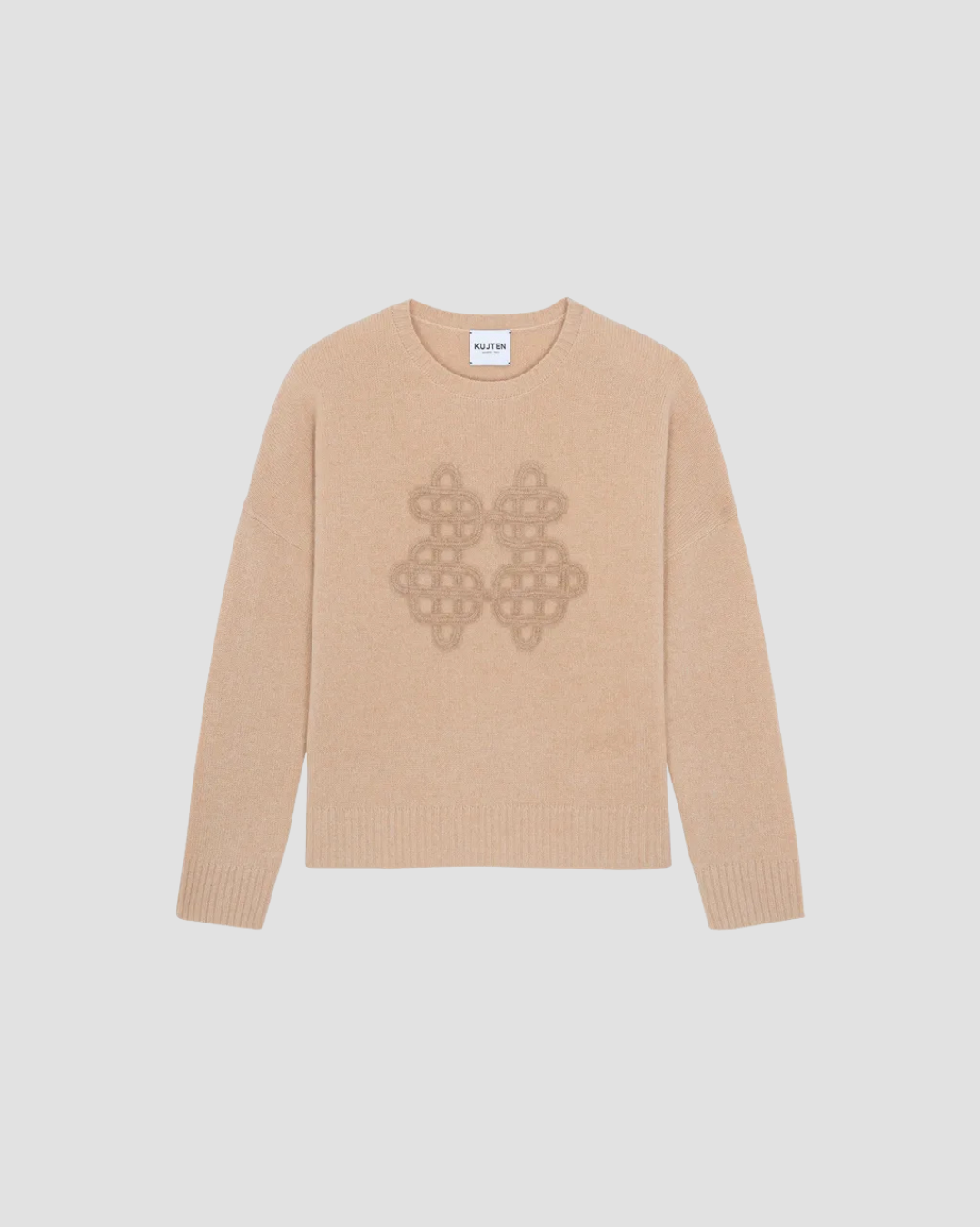 Pull Amélie Symbol Kujten, coloris latte, cachemire