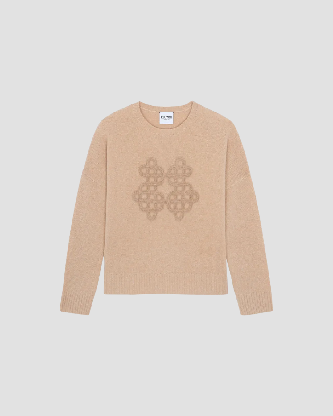Pull Amélie Symbol Kujten, coloris latte, cachemire