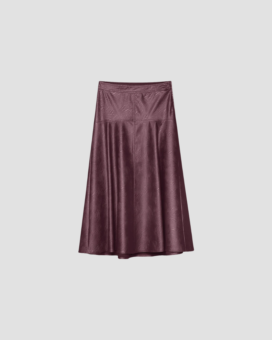Jupe 15312 Forte Forte, coloris bordeaux, cuir
