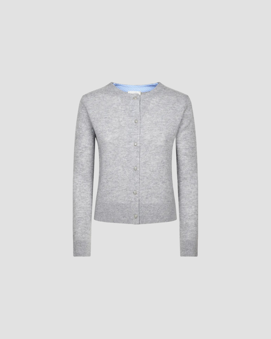 Cardigan 15138 Forte Forte, coloris gris clair, laine
