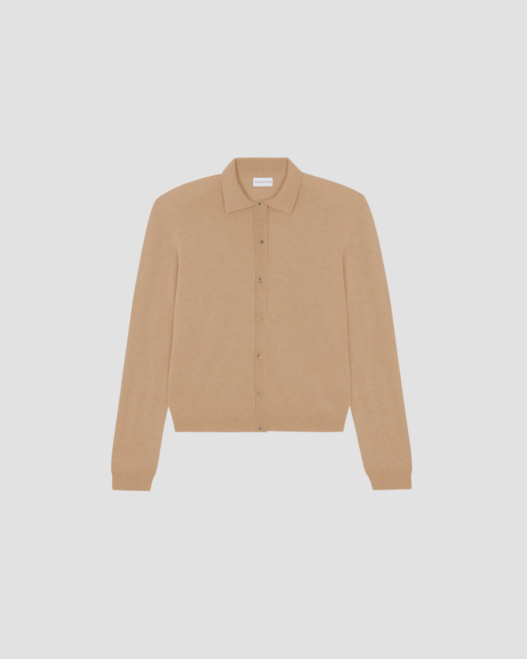 Cardigan Gunilla Linnea Lund, coloris camel, cachemire