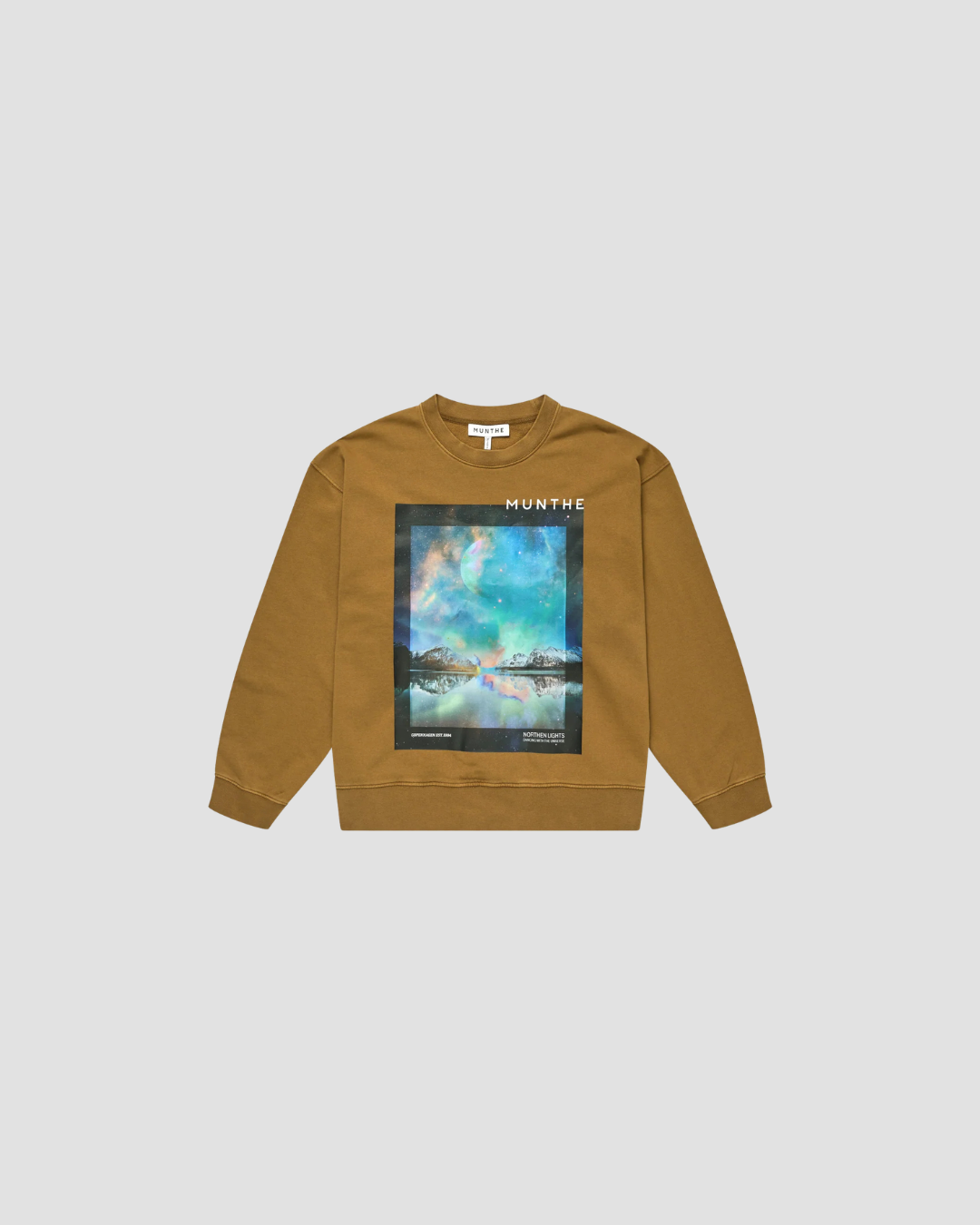 Sweat manches longues avec illustration, coloris camel, marque Munthe, modèle Venomous