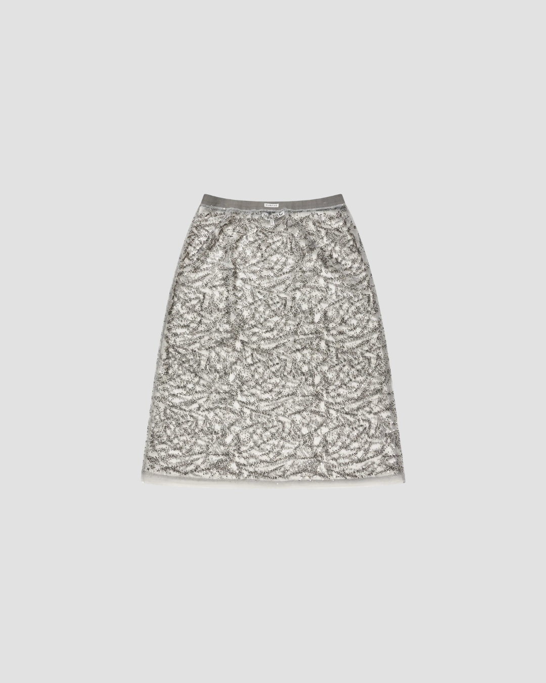 Jupe brodée de perles, marque Munthe, modèle Vatosha, coloris gris